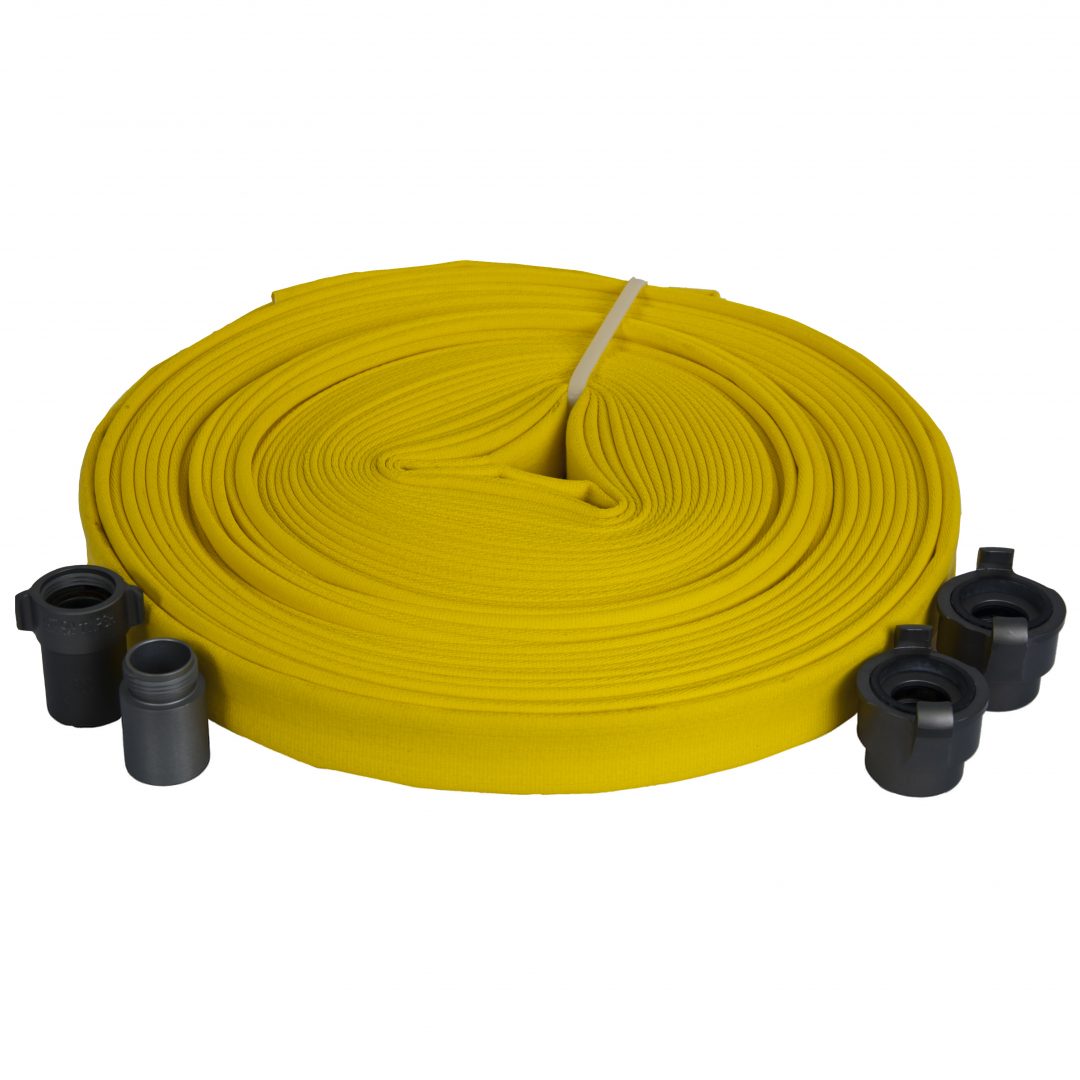 A320-100UC Dixon, 300# Single Jacket All Polyester Fire Hose, Uncoupled, 2 Hose Size, 2-1/4 Bowl Size